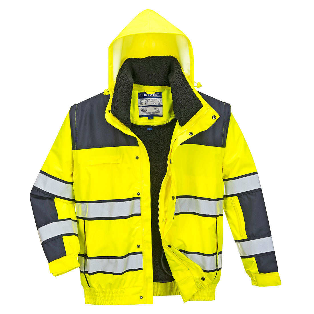 C466 - Hi-Vis 3-in-1 Contrast Winter Bomber Jacket