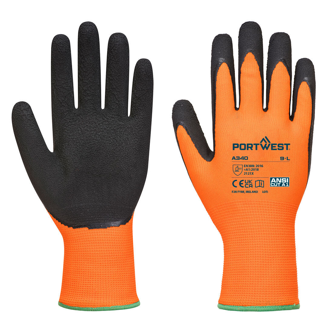 A340 - Hi-Vis Grip Glove - Latex