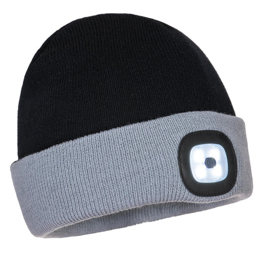 B034 - Two Tone LED Rechargeable Beanie