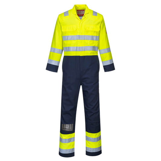 BIZ7 - Hi-Vis Anti-Static Bizflame Pro Coverall