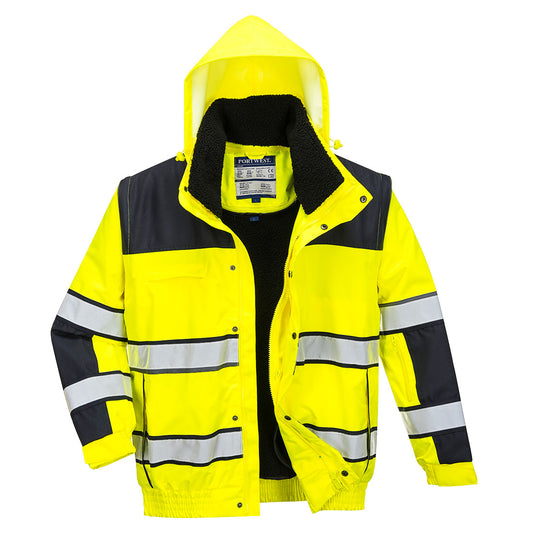 C466 - Hi-Vis 3-in-1 Contrast Winter Bomber Jacket