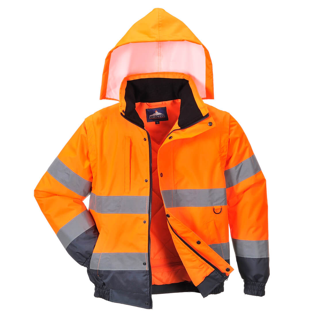 C468 - Hi-Vis 2-in-1 Contrast Bomber Jacket