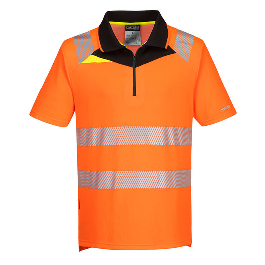 DX412 - DX4 Hi-Vis Zip Polo Shirt S/S