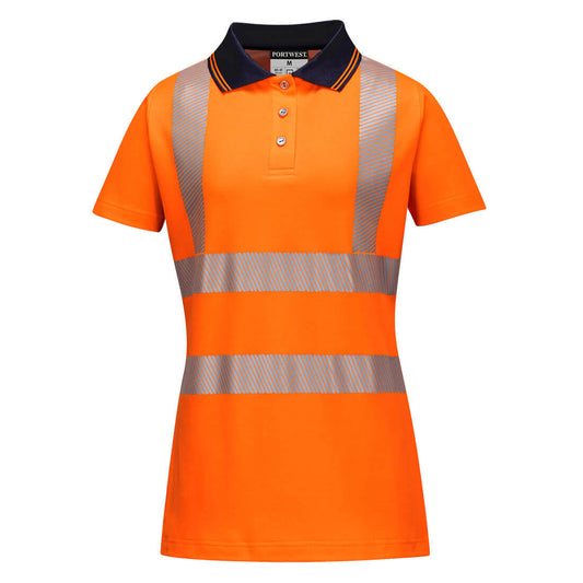 LW72 - Hi-Vis Women's Cotton Comfort Pro Polo Shirt S/S