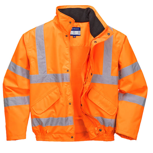 RT62 - Hi-Vis Breathable Rain Bomber Jacket