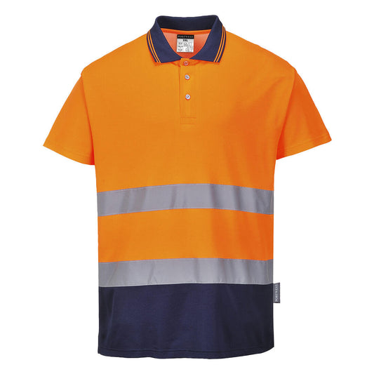 S174 - Hi-Vis Cotton Comfort Contrast Polo Shirt S/S