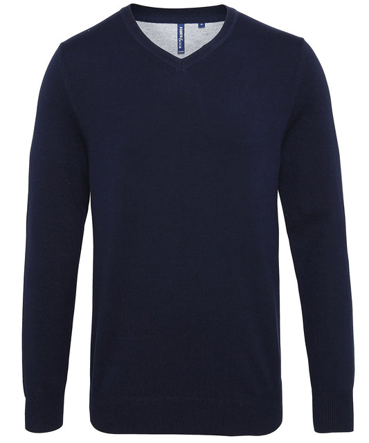 Asquith&Fox Men's Cotton Blend V-Neck Sweater